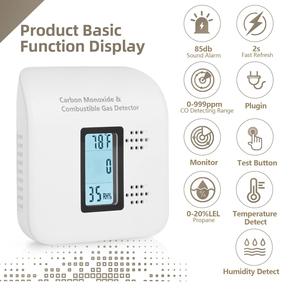 Détecteur de fuite de gaz intelligent, détecteur de gaz propane, détecteur de gaz GPL avec affichage de la valeur de concentration de gaz - Product Image 2
