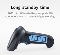 Lecteur de codes-barres sans fil portable pour lecteur de codes QR USB en stock pour entrepôt de vente au détail