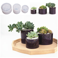 Besafe DIY cristal résine époxy grand silicone béton ciment cylindre jardinières pot de fleur moule pour pots de stockage