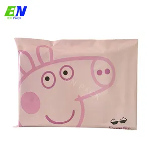 Custom logo printed biodegradable cornstarch express envelop polythene PE plastic shipping mailing bags