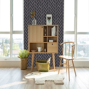 Panel de pared 3d con diseño de espiga para cocina y baño, azulejos de color negro puro para pegar y pelar, contra salpicaduras - Product Image 4