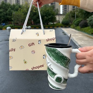 Taza creativa con personalidad, bonita taza de niña, gran capacidad, celebridad de <span class=keywords><strong>Internet</strong></span>, taza de té de moda, taza de agua de cerámica para el hogar - Product Image 3