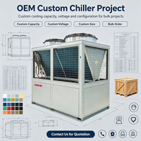 Refroidisseur industriel modulaire automatique à air refroidi MERI, respectueux de l'environnement, avec compresseur et moteur, pour les industries de la construction