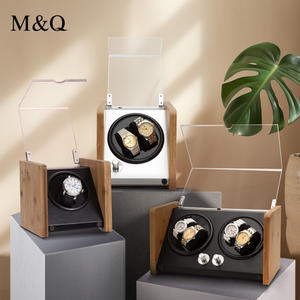 卸売カスタム安全木製自動時計ワインダーボックス12 4スロットアクリルガラスサイレントモーター機械式時計回転ボックス - Product Image 1