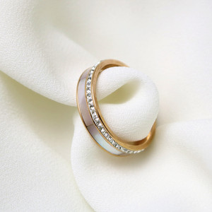 Bagues de luxe avec <span class=keywords><strong>boucle</strong></span> en or pour <span class=keywords><strong>femme</strong></span>, bijoux tendance, personnalisés, en acier inoxydable, avec nom de fiançailles - Product Image 4