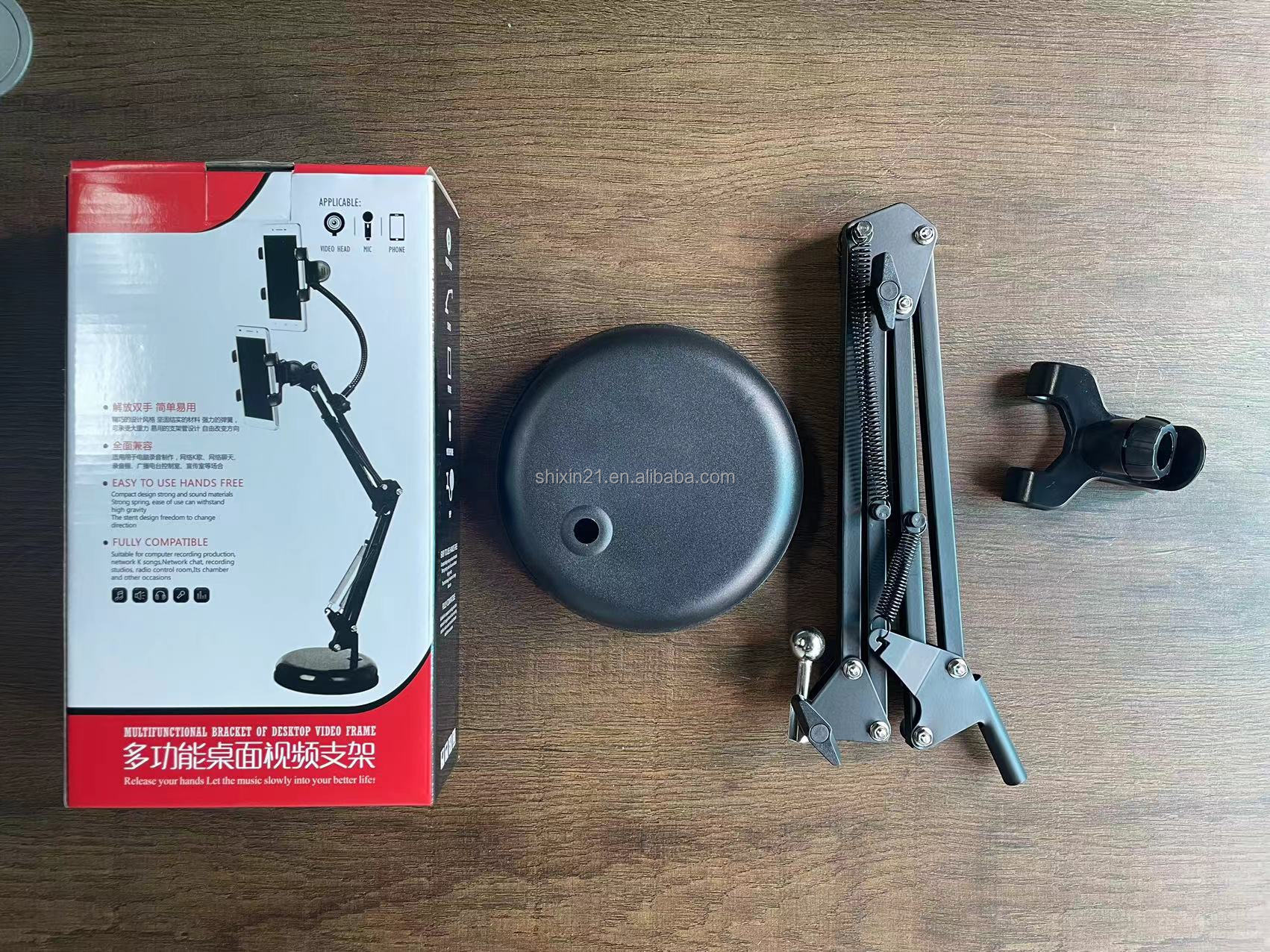 Supporto Magnetico Per Cellulare Girevole 360° - Pieghevole, Con Ventosa E Piastra Magnetica Per IPhone, Android, Tablet - Per Scrivania, Cucina, Auto (Nero) - 2