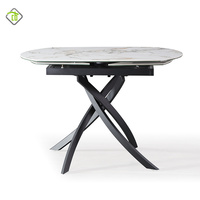 Table à manger extensible en pierre frittée, populaire en France, gain de place pour petite salle à manger