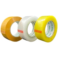 Ruban adhésif d'emballage en acrylique transparent beige double face en gros, disponible en carton complet