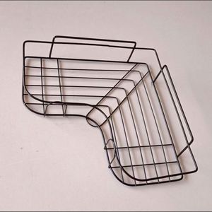 Wholesale No Drilling Metal Shower Caddy Bathroom <b>Corner</b> Rack Adhesive Modern Multi-functional Non-Folding Space-Saving <b>Wall</b> - Product Image 6