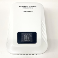 Regulador de Voltaje Automático Monofásico de CA, Entrada 80-260V, Salida 110V/220V, Estabilizador de Voltaje para Montaje en Pared, Pantalla LCD, TKB-2000VA a 30KVA