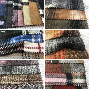 Multicolour Plaid <strong>Tartan</strong> Fleece Garment Check Wool Polyester Tweed Fall Yarn Dyed Fabric for <strong>Lady</strong> Suit Overcoat Fabric - Product Image 6