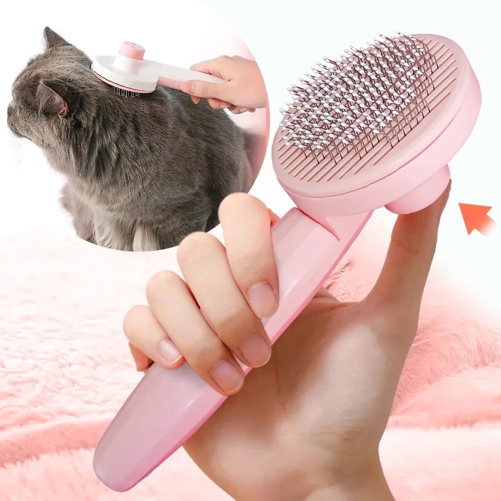 Grooming Pet Hair Remover Brush Cat And Dogs Hair Comb Removes Comb Short Massager Goods For Cats Dog Brush Accessories Supplies