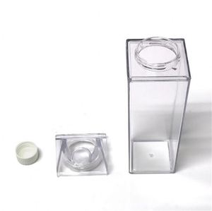 Leakproof 17Oz 34Oz Plastic <b>Water</b> Mugs <b>Bottle</b> Tumblers Leakproof Acrylic Milk Carton <b>Bottle</b> Double Wall <b>Clear</b> Milk Carton - Product Image 4