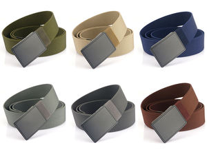 Нейлоновый эластичный повседневный мужской ремень для джинсов для гольфа, тактический модный тканевый ремень с металлической плоской пряжкой - Product Image 5