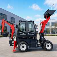 Mini-chargeuse compacte articulée LUYU 4x4, tractable, diesel, avec hydraulique
