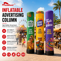 Colonne publicitaire gonflable FEAMONT avec design pliable et portable pour les événements promotionnels des centres commerciaux et des magasins de détail