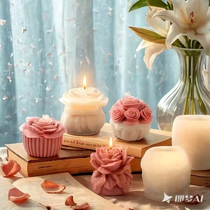 Wholesale Silicone Flower Bouquet Mold for Scented Candles Plaster Soap Resin Valentine Day Wedding Home <b>Decor</b> <b>Supplies</b> - Product Image 1