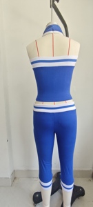 Conjunto de Dos Piezas para Mujer, Top Tubo y Pantalones Capri, Estilo Colorblock, Atuendo de Verano a la Moda, Logotipo Personalizado, MOQ Bajo, Nuevo Diseño Único - Product Image 6