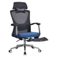 Chaise de bureau ergonomique à dossier haut personnalisable, vente en gros directe d'usine, chaise de bureau inclinable avec repose-pieds