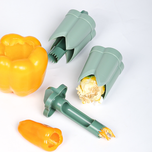 Coupe-poivrons en forme de cœur pour la cuisine, modèle amélioré 2-en-1 pour couper rapidement les légumes - Product Image 1