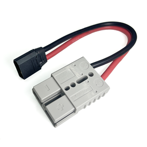 Câble de puissance personnalisé avec fiche mâle vers borne à anneau en cuivre, fourche en U ou pince crocodile, haute intensité 150A 60A 75A 90A - Product Image 6