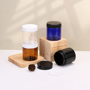 Transparent Wide Mouth Pet <b>Plastic</b> Jars 120ml Cylinder For Herbal Tea Food Cream <b>Packaging</b> - Product Image 3