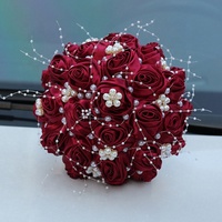 Clou de mariée de luxe avec ruban couleur rose, nouvelle collection, vente en gros, pour mariage