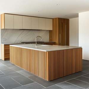 Mueble de Cocina Moderno con Isla y Almacenamiento, Tamaño Personalizado, Juego Completo de Muebles de Cocina en Tablero de Melamina y Estructura de MDF - Product Image 6