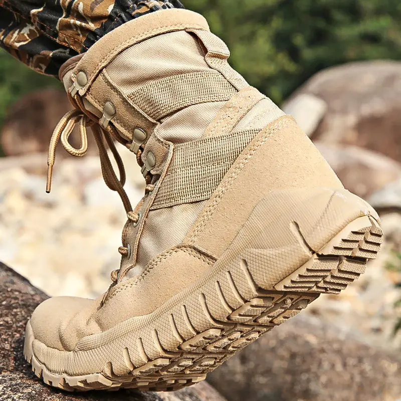 High Quality Safety Fashion Custom Zipper Snake Proof Waterproof Camouflage Tactical Boots