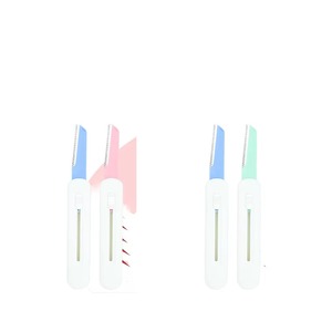 Recortador de Cejas Retráctil de Acero Inoxidable con Cuchilla Inclinada, Maquinilla de Afeitar Facial, Herramienta con Logotipo Personalizado - Product Image 4
