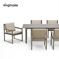Ensemble de meubles d'extérieur modernes et imperméables, chaise de jardin pour hôtel, mobilier de salle à manger en aluminium, chaise d'extérieur pour restaurant, café