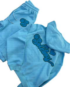 Conjunto Deportivo de Algodón con Cremallera y Bordado para Mujer, 2 Piezas, Top Corto y Pantalones Deportivos Ajustados con Capucha para Invierno - Product Image 1