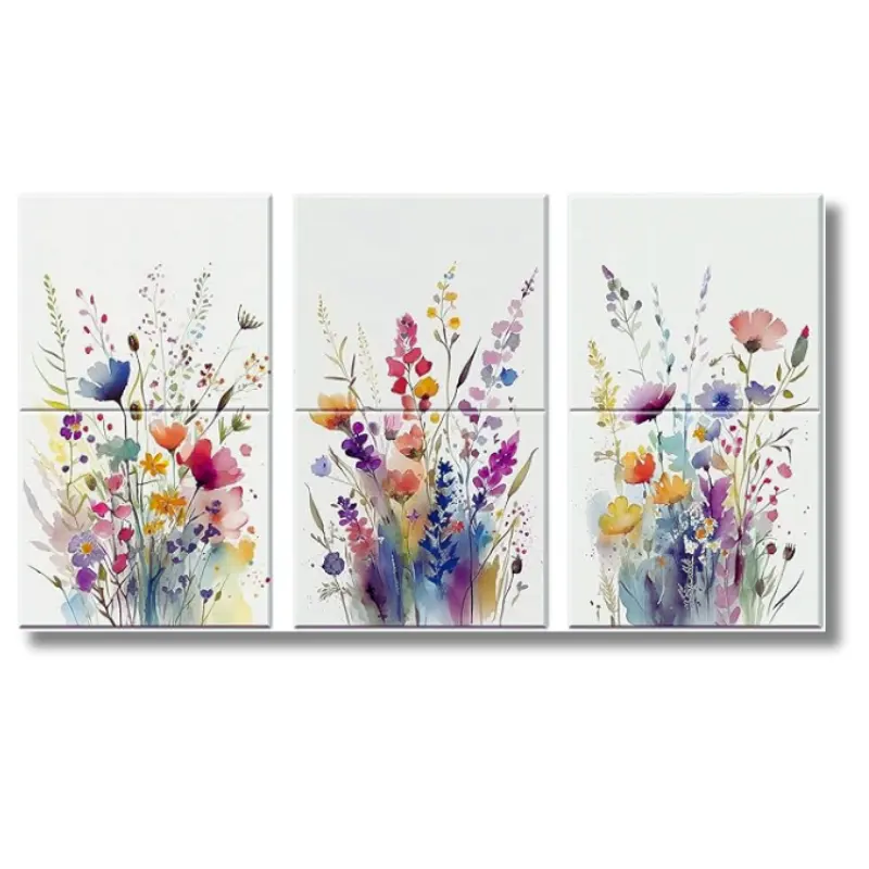 Beautiful Field Flowers Decorative Sound Absorbing Acoustic Panels Art Wall Panel