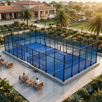 Cancha de Pádel Comercial de Gran Formato, Diseño de Base Integrada con Múltiples Unidades Combinadas, la Más Vendida