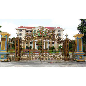 Porte d'allée métallique industrielle en <span class=keywords><strong>aluminium</strong></span> moderne Porte coulissante automatique Portes d'entrée motorisées en <span class=keywords><strong>aluminium</strong></span> Portes de jardin en <span class=keywords><strong>aluminium</strong></span> - Product Image 5