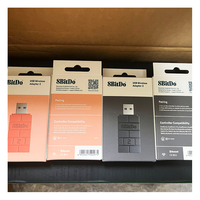 8Bitdo Kabelloser USB-Adapter 2 für Windows, Mac & Raspberry Pi - Kompatibel mit Controllern in Schwarz/Braun