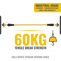 Détecteur de fuites de liquides de type câble Premium HC HCL-2, câble de détection de fuites 6 mm réutilisable, résistance à la rupture de 60 kg, durable, CE RoHS