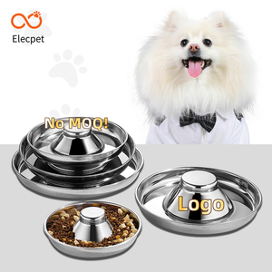 Elecpet Boccale per cibo lento in acciaio inossidabile extra spesso, Boccale per animali domestici XL. Dispensatore antieccesso - Product Image 1