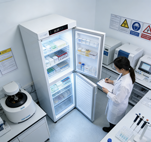 ตู้แช่แข็งสัตวแพทย์ HTSY ตู้แช่แข็งแบบตั้งตรง 200 ลิตร ตู้แช่แข็งแนวตั้ง ตู้เย็นสำหรับห้องปฏิบัติการ - Product Image 3