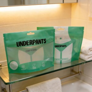 <span class=keywords><strong>Sac</strong></span> en plastique d'emballage pour vêtements, t-shirt, chapeau, chaussettes, sous-vêtements, pantalon, imprimé sur mesure, de qualité alimentaire, écologique, dégradable, <span class=keywords><strong>sac</strong></span> à fermeture éclair - Product Image 2