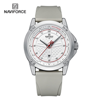 Montre-bracelet à quartz NAVIFORCE 8031 pour homme, décontractée et professionnelle, étanche, boîtier carré en silicone, affichage de la date et de l'heure, luxe