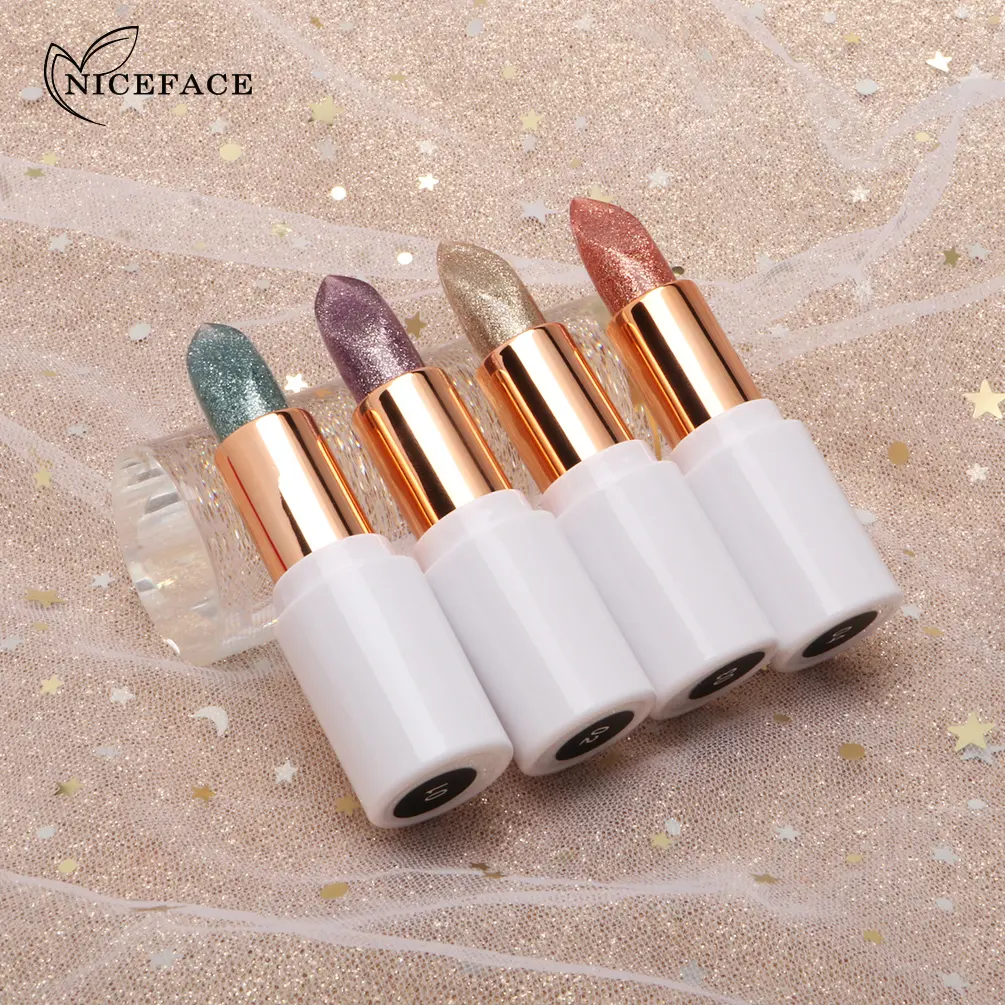 Private Label Moist urizing Glitter Farbwechsel Lippenstift Nou rishing Super Shine Color Change Lippenstift