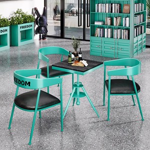 Conjunto de Barra con Estructura de Hierro Resistente y Moderno, Mesa de Diseño Industrial para Uso Comercial, Hogar, Comedor y Exteriores - Product Image 3