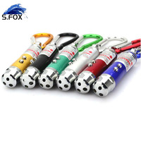 Pointeur laser 3 en 1 Mini lampe torche de poche LED UV porte-clés avec mousqueton