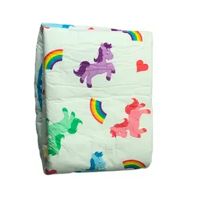 OEM quality free sample adult diapers ultra thick high absorption cute prints adult baby diaper for abdllover