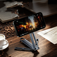 Support de téléphone en alliage d'aluminium, trépied réglable, support rotatif à 360 degrés, support magnétique pour téléphone portable pour voiture et bureau, flexible universel