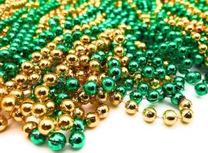 Cuentas baratas de carnaval, collar de cuentas de Mardi Gras de oro verde púrpura, cuentas de lanzamiento de Carnaval - Product Image 5