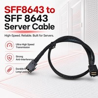 Cable de Conexión de Componentes Internos del Servidor SFF-8643 Mini SAS HD SAS 3.0 con Ancho de Banda de 48 Gbps para Controlador de Disco Duro RAID