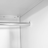 Armoires de rangement en métal de haute qualité, design simple à une seule porte, à vendre, pieds, armoire simple avec support en acier et tringle à vêtements