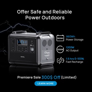 Estación de Energía Portátil de 1200W y 960Wh con Onda Sinusoidal Pura, UPS, Soporte Solar y Carga de 500W para P1201/P1201E - Product Image 4